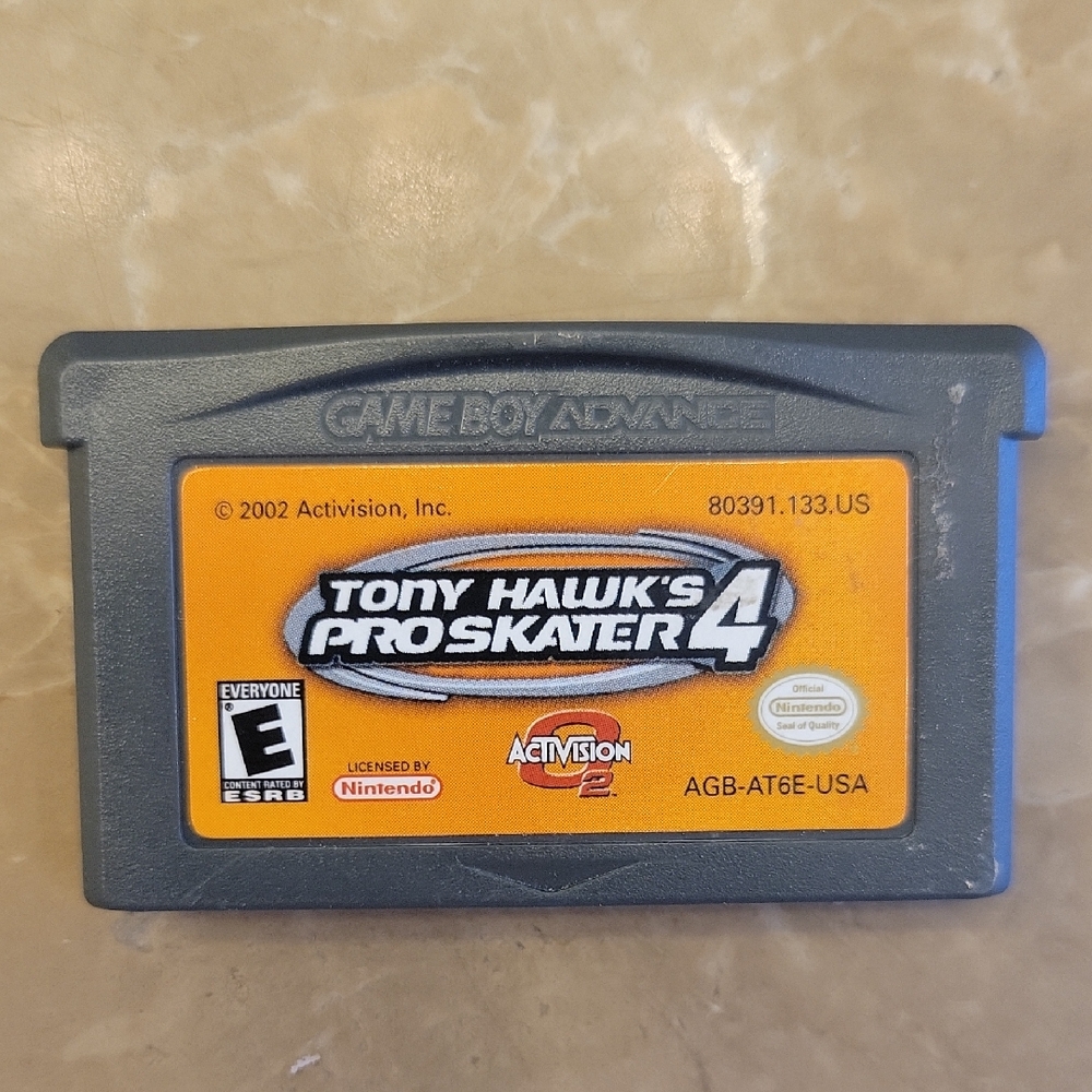 Tony Hawk's Pro Skater 4 Game Boy Advance Cartridge